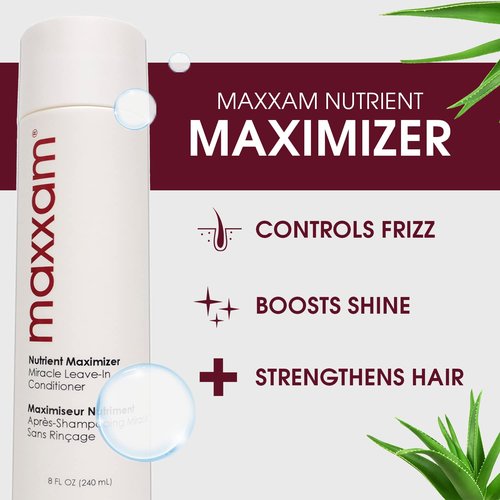Maxxam Nutrient Maximizer Leave-In Conditioner - Frizz Control & Damage Repair, 8 Fl Oz