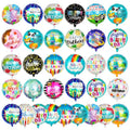 Color Birthday Balloons 120pcs - 18IN Round Happy Birthday Mylar Foil Balloons