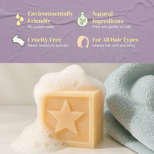 Skiennix Shampoo Bar - Lemongrass Verbena Fragrance, Salon Quality Solid Shampoo with Argan Oil - Sulfate Free, Vegan, Eco-Friendly