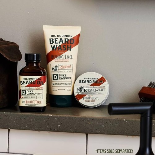 Duke Cannon Supply Co. Big Bourbon Beard Wash, 6 Fl Oz, Oak Barrel Scent - Made in the USA with domestic & globally sourced materials to Strengthen, Rejuvenate, Soften and Condition