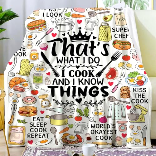 Cook Blanket Throw for Chefs - 60x50 Inch Plush Chef Gift Variation of THIS listing