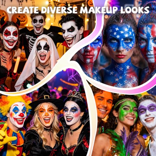 Light Grey Water-Based Face & Body Paint - 60mL - Halloween & Cosplay Makeup