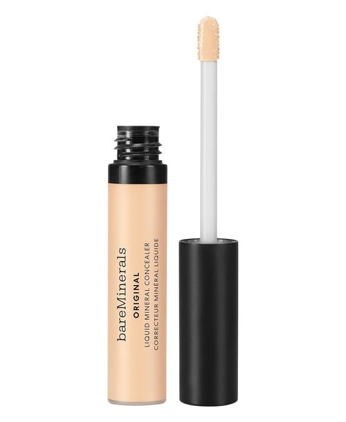 bareMinerals Original Liquid Mineral Concealer - Brightening Dark Circles + Maximum Coverage Brush Bundle