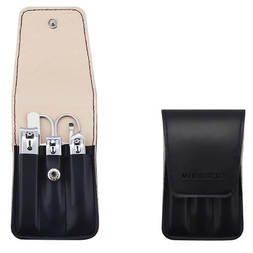 Nail Clipper Set, 6 Pcs Toenail Clippers, Stainless Steel Fingernail Clipper, and PU Leather Manicure Set, Purse Essentials Travel Nail Kit Gift Ideas