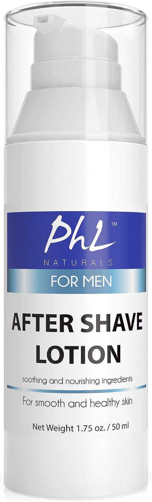 PHL Naturals Unscented Aftershave for Men – Fragrance-Free, Alcohol-Free After Shave Lotion for Sensitive Skin – Soothes, Prevents Razor Burn, Moisturizes – 1.75 oz