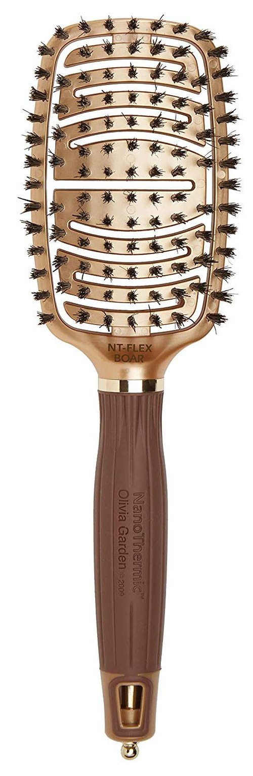 Olivia Garden NanoThermic Hair Brush - Ceramic & Ion Technology for Scalp-Hugging Comfort
