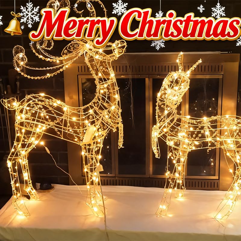 USB Fairy String Lights 33ft 100 LED Warm White 8 Modes Remote Timer 2 Pack