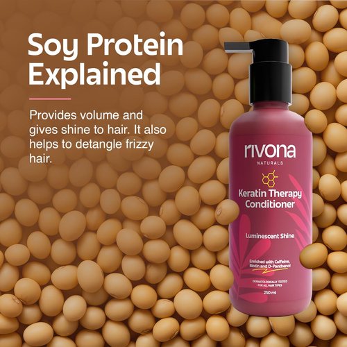 RIVONA NATURALS Keratin Therapy Conditioner - Nourishes & Controls Frizz with Hydrolyzed Keratin | 250 ml