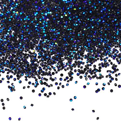Black AB Pixie Nail Crystals 8800pcs Micro Rhinestones for Nail Art