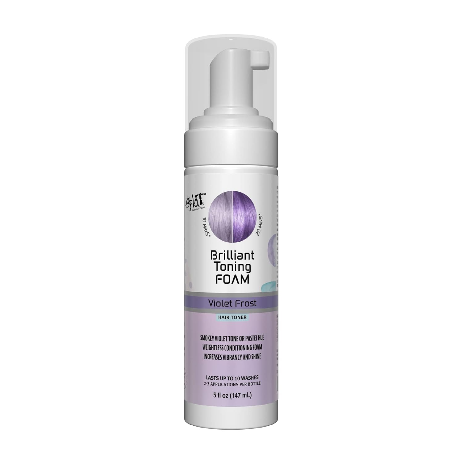 Splat Brilliant Toning Foam - Violet Frost | Weightless Hair Toner for Vibrancy & Shine, 5 oz.