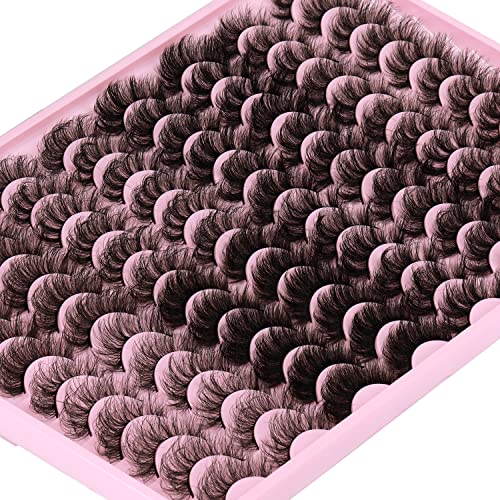48 Pairs Faux Mink Eyelashes Thick Dramatic Long Lash Pack 8 Styles Wholesale