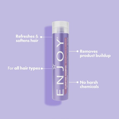 Enjoy Clarifying Shampoo - Deep Cleansing & Chelating Formula - Sulfate-Free Hair Detox, 10.1 Fl Oz