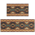 Farmhouse Rustic Bear Kitchen Rugs Set of 2 Non-Slip Washable Floor Mats