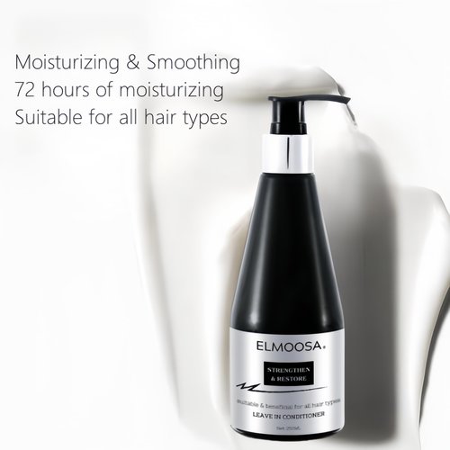 ELMOOSA Caviar Leave In Conditioner -24/7 Caviar Armor Against Frizz & Split Ends/Caviar Hair Treatment/Heat Protection/Frizz Control for curly hair 250ML