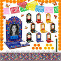 Dia De Los Muertos Picture Frame Set for Ofrenda Altar - Mexican Folk Art Decorations