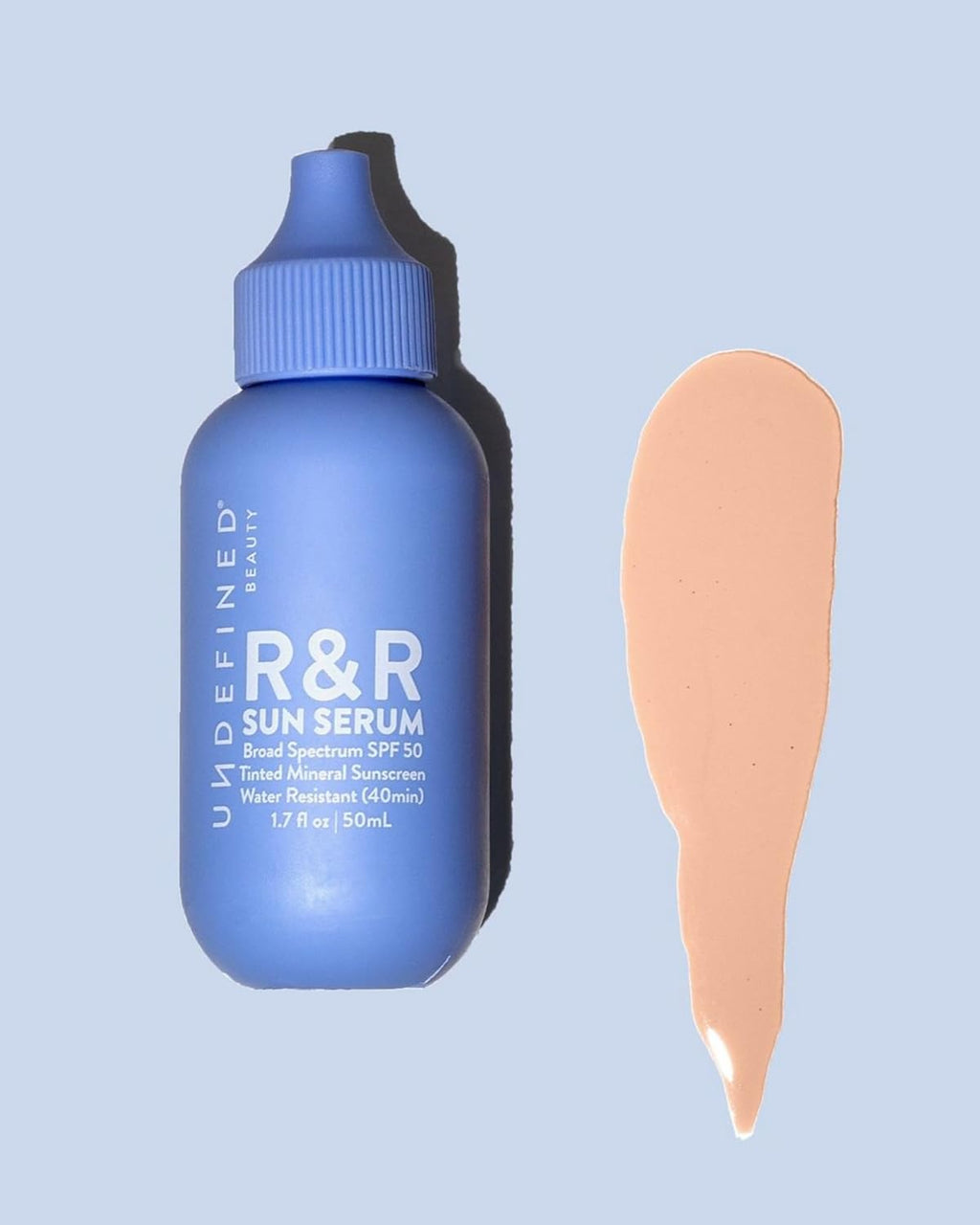 Undefined R&R Sun Serum SPF 50 - Mineral Sunscreen with Niacinamide & Blue Light Defense | Light Tint