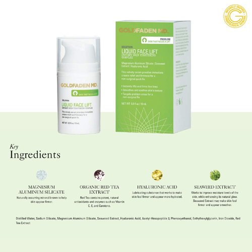 Goldfaden MD Liquid Face Lift - Rapid Skin Smoothing & Firming Treatment | 0.5 fl. oz.