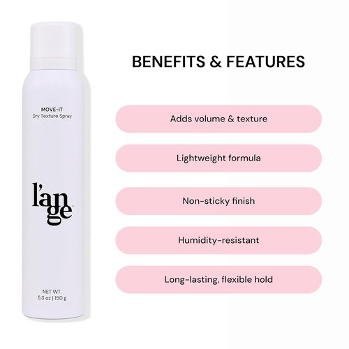 L'ANGE HAIR Move-It Super Dry Texture Spray - Absorbs Oil & Refreshes Hair | Adds Volume & Lift