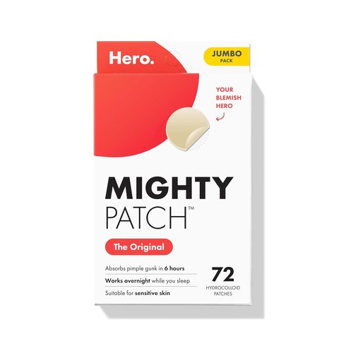 Hero Cosmetics Mighty Patch Original - #1 Hydrocolloid Acne Pimple Patch for Fast Zit Relief | 72 Count