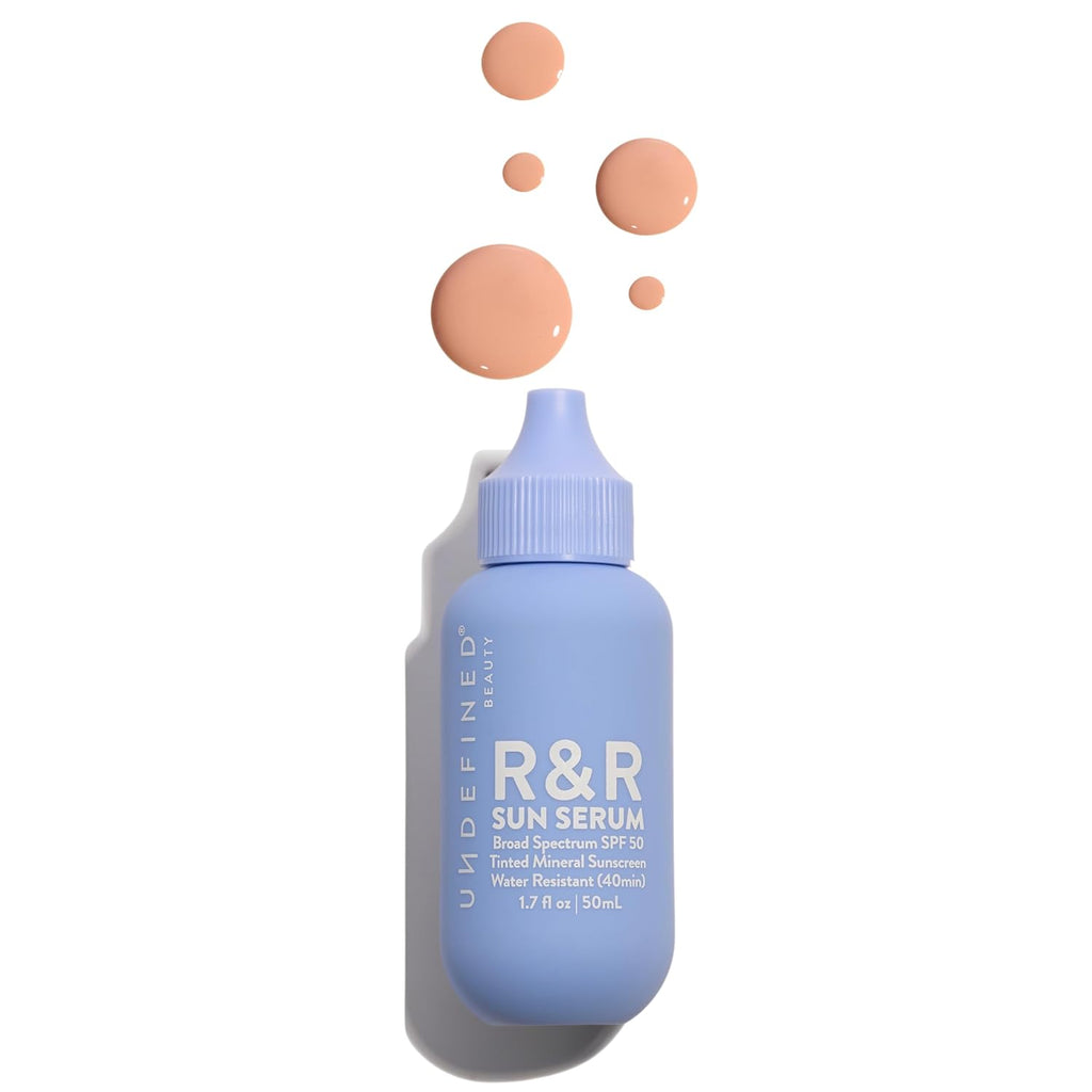 Undefined R&R Sun Serum SPF 50 - Mineral Sunscreen with Niacinamide & Blue Light Defense | Light Tint