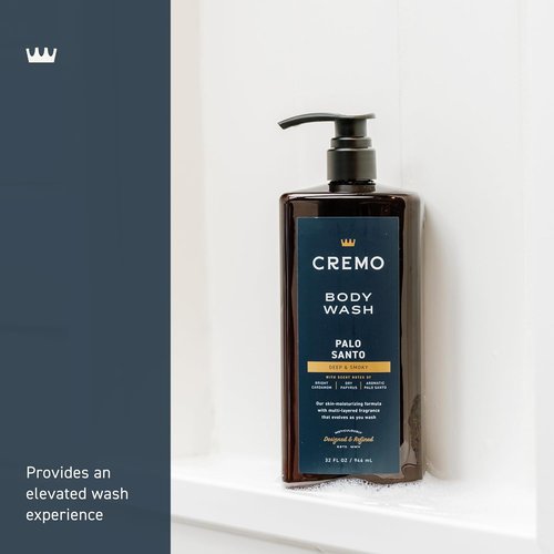 Cremo Palo Santo Body Wash for Men - Rich Lather, Refreshing Clean | 32 Fl Oz