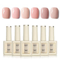 GAOY 16ml 6 Colors Pastel Pink Gel Polish Set, Baby Blush Dusty Rose Gel Nail Polish Kit, Soak Off UV Lamp Cure for Nail Art DIY and Salon, Cream Pink