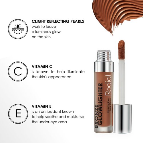 Rodial Bronze Glowlighter - Hydrating Liquid Cream Bronzer for Luminous Glow | 0.2 fl oz