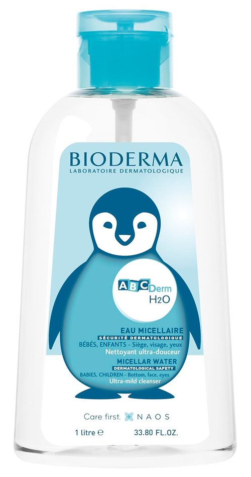 Bioderma ABCDerm H2O - Gentle Baby Skin Care Cleansing Solution - 500ml