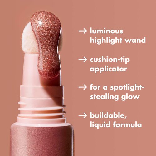 e.l.f. Halo Glow Highlight Wand - Liquid Highlighter for Luminous Skin | Buildable, Vegan, Champagne Campaign