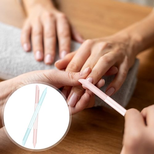 Skiennix Glass Cuticle Pusher Set - Double-Sided Cuticle Remover Tools for Perfect Manicure | 2 Pieces