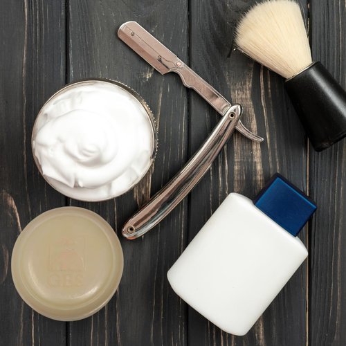 GENTS Men’s Shaving Soap Pack 97% All Natural Enriched With Shea Butter & Glycerin, Creates Rich Lather Form, 3 Oz Each Nourishes Skin Smooth Clean Shave Pack of 4 Different Scents