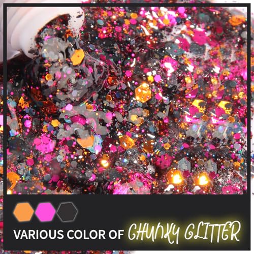 Halloween Body Glitter Gel - Sparkly Face & Hair Makeup - DAGEDA