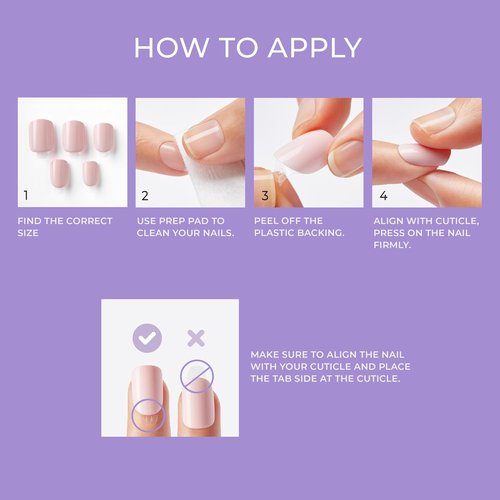KISS imPRESS Press-On Nails - No Glue, Short Squoval Shape, Pink 'Sandbox' Color | 30 Nails & Accessories Included