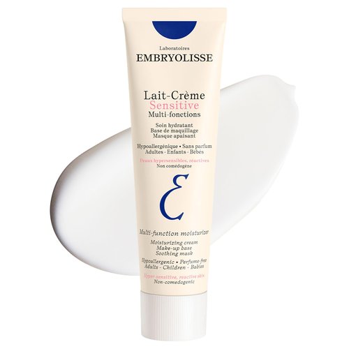 Embryolisse Lait Creme Sensitive Moisturizer. Hypoallergenic Face & Body Cream for All Skin Types With Aloe Vera & Shea Butter. Fragrance Free & Suitable for Sensitive Skin, 1.01 Fl Oz