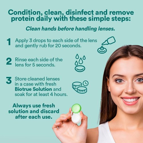 Biotrue Multi-Purpose Contact Lens Solution - Cleans, Hydrates & Disinfects - 10 Fl Oz (Pack of 2)