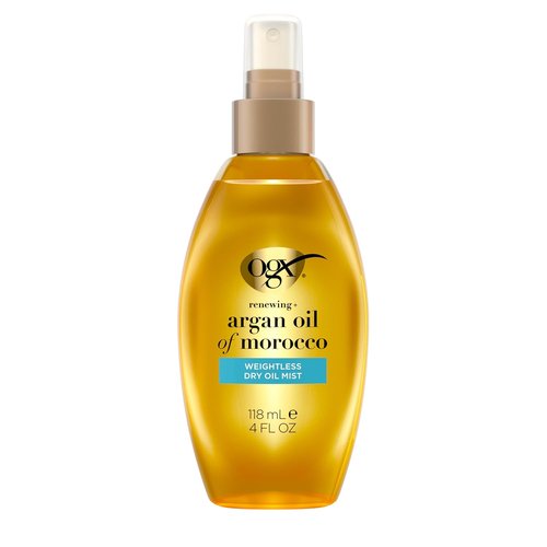 OGX Renewing Argan Oil of Morocco - Weightless Healing Dry Oil Spray for Frizz Control & Shine | 4 Fl Oz