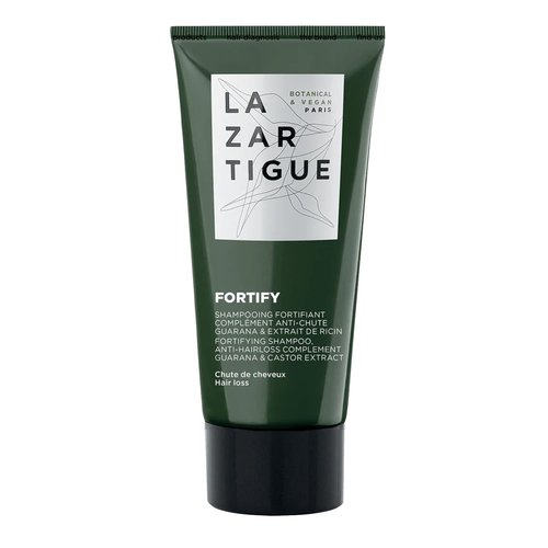 Lazartigue Fortify Densifying Shampoo - Strengthens Fragile Hair with Guarana & Ricinus | Vegan Lemon Scent