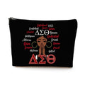 LONGXIN Sorority Gifts Paraphernalia for Women Cosmetic Make up Bag Greek Sorority Gift Makeup Zipper Pouch Bag