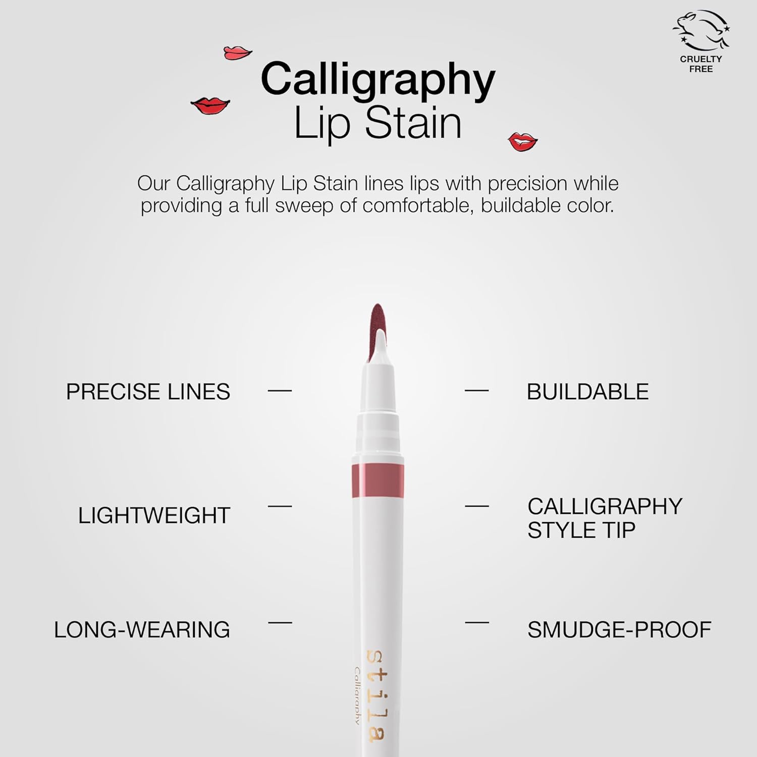 Stila Calligraphy Lip Stain - Long-Lasting, Moisturizing Tint | Lightweight, Sheer Buildable Color