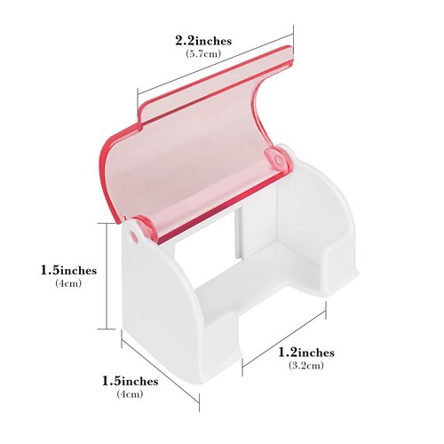 LUEXBOX 2 Pack Razor Holder with Cover for Shower Wall, Self Adhesive Razor Stand Shaver Organizer, Plastic Razor Hanger Hooks Compatible with Fusion 5 Proglide, Mach 3 Classic (Clear Pink)