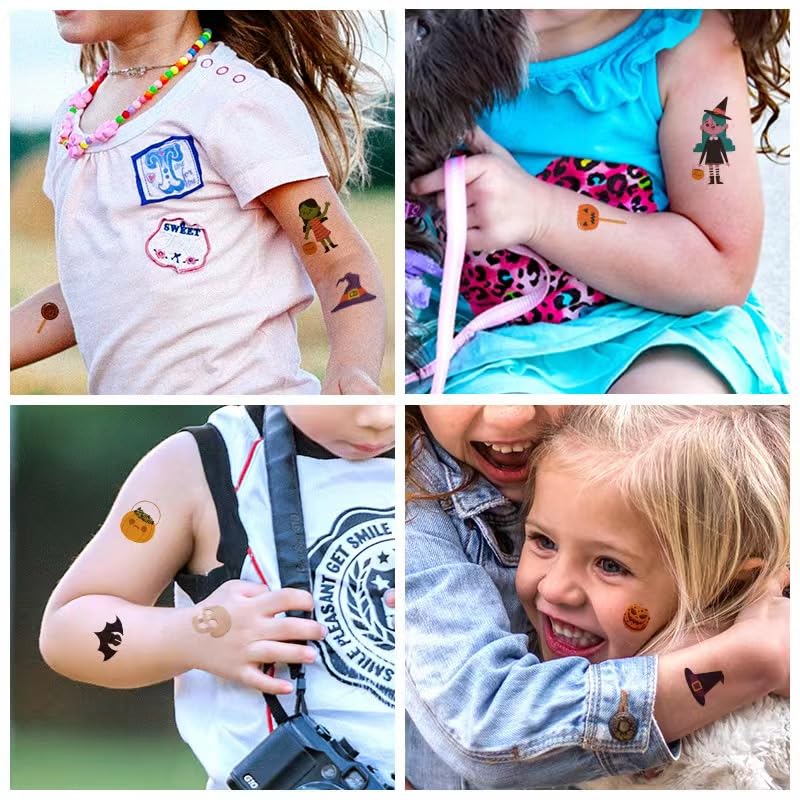 120PCS Halloween Children's Tattoo Stickers Waterproof & Non-Toxic