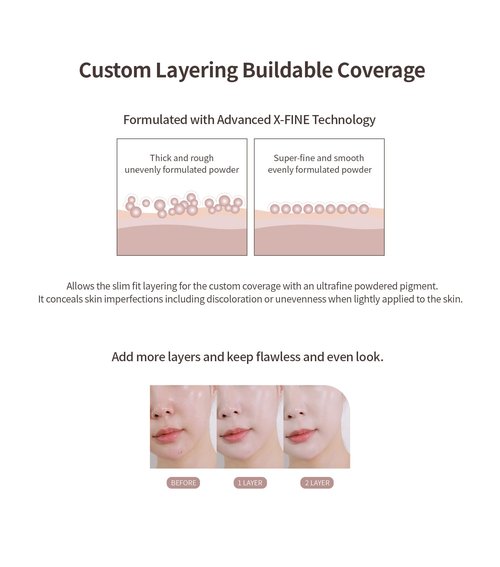 Heart Percent Dote on Mood Layer Cushion SPF 50+/PA+++ with Refill, Satin Glow Silky Flawless Finish Full Coverage Advanced Skincare Foundation (#23N)