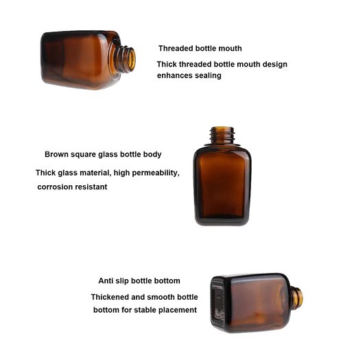 PYAWI 12Pcs 1 oz Square Dropper Bottles for Essential Oils, 30ml Amber Square Bottles with Eye Droppers,tincture bottles,for Essential Oils,Liquids,perfume Travel (Amber -Gold cap)