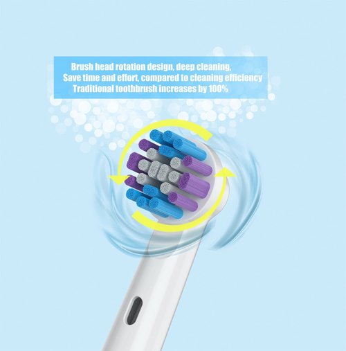 Toothbrush Replacement Heads Compatible with Oral B Braun，Pack of 16 Professional Electric Toothbrush Heads for Oral-B 7000/Pro 1000/9600/ 5000/3000/8000 Electric Toothbrush
