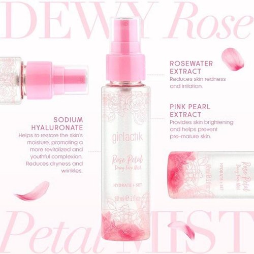Skiennix Rose Petal Dewy Face Mist - Hydrating & Refreshing Spray for Glowing Skin
