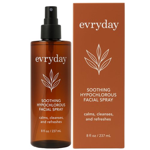 evryday™ Hypochlorous Acid Spray for Face and Body 8oz | Gentle Facial Hydration Mist for Sensitive, Irritated and Acne-Prone Complexions | pH-Balanced Daily Toner & Piercing Care Support
