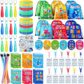 Science Party Favor Set with Notebooks, Stickers, Bracelets & More - 140 Pcs