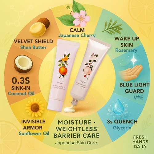 DEMIKI Shea Butter Hand Cream for Dry Cracked Hands, Birthday Gifts for Women, Bridesmaid Gifts, Nurse Gifts,Valentines Day Gifts, Party Favors, Hand Cream Gifts Set for Women, Travel Size1.7fl.oz x 2