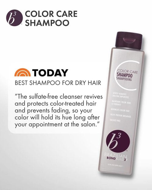 B3 Brazilian Bondbuilder Shampoo - Color Care Formula for Vibrant Hair | 12 Fl Oz