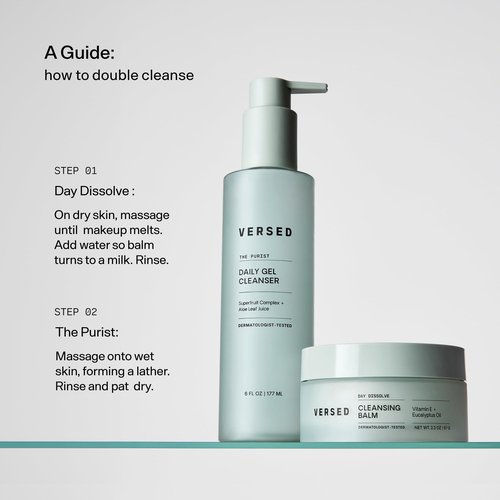 Versed The Purist Daily Antioxidant Gentle Face Cleanser - Daily Gel Cleanser + Moisturizing Face Wash for Sensitive Skin (The Purist - 6 Fl Oz (Pack of 1))
